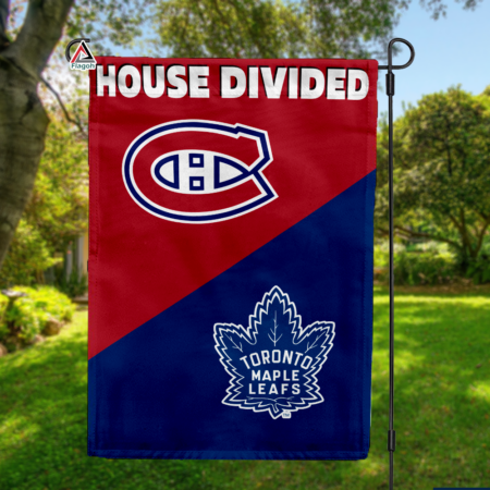 Canadiens vs Maple Leafs House Divided Flag, NHL House Divided Flag