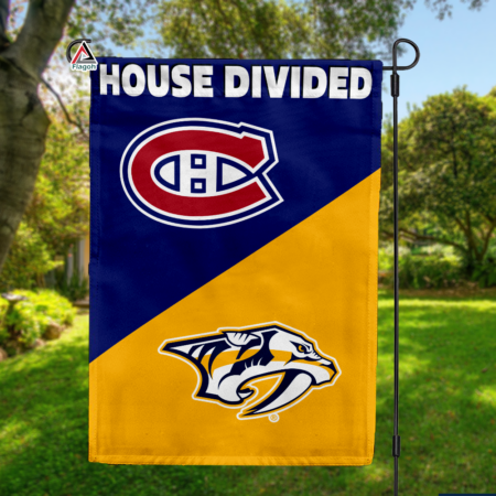 Canadiens vs Predators House Divided Flag, NHL House Divided Flag