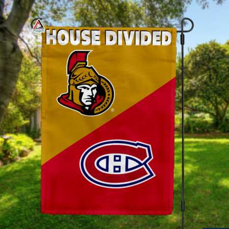 Senators vs Canadiens House Divided Flag, NHL House Divided Flag