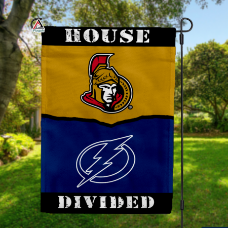 Senators vs Lightning House Divided Flag, NHL House Divided Flag