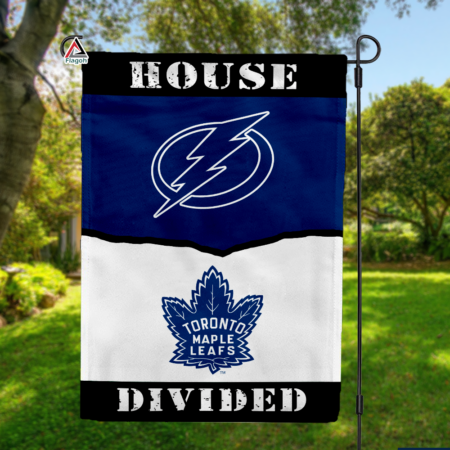 Lightning vs Maple Leafs House Divided Flag, NHL House Divided Flag