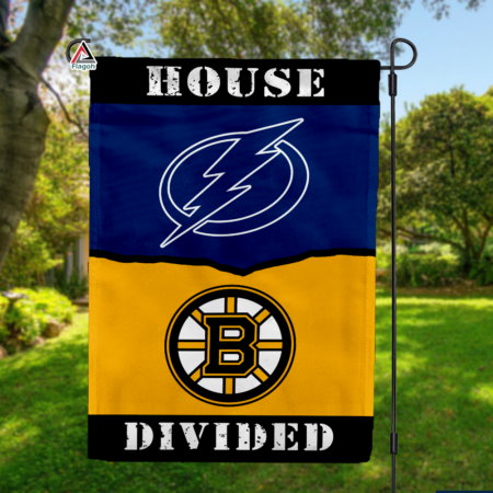 Lightning vs Bruins House Divided Flag, NHL House Divided Flag