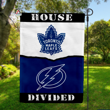 Maple Leafs vs Lightning House Divided Flag, NHL House Divided Flag