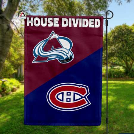 Avalanche vs Canadiens House Divided Flag, NHL House Divided Flag