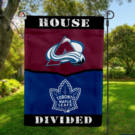 Avalanche vs Maple Leafs House Divided Flag, NHL House Divided Flag