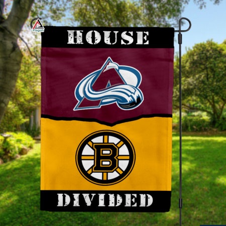 Avalanche vs Bruins House Divided Flag, NHL House Divided Flag