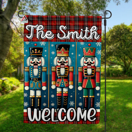 Nutcracker Christmas Garden Flag, Custom Welcome Nutcracker Christmas Flag, Xmas Home Decor