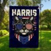 Kamala Harris House Flag, Childless Cat Ladies Against Fascism Flag, Vote 2024 Garden Flag