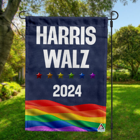 Harris Walz 2024 Flag, Kamala Harris Tim Walz For President Garden Flag