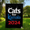 Cat Ladies For Kamala Flag, Kamala Rally Garden Flag, Childless Cat Ladies Kamala Flag