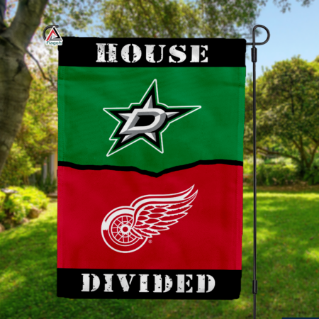 Stars vs Red Wings House Divided Flag, NHL House Divided Flag