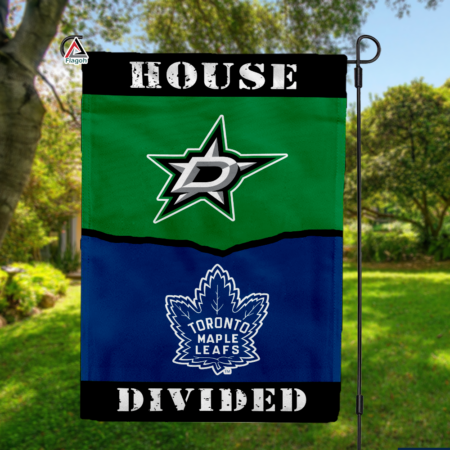 Stars vs Maple Leafs House Divided Flag, NHL House Divided Flag