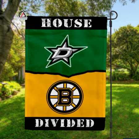 Stars vs Bruins House Divided Flag, NHL House Divided Flag