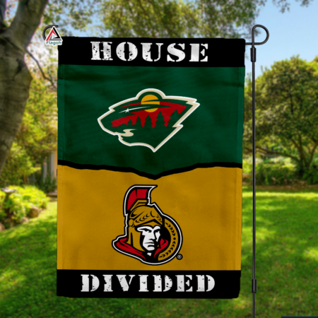 Wild vs Senators House Divided Flag, NHL House Divided Flag