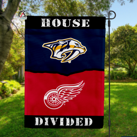 Predators vs Red Wings House Divided Flag, NHL House Divided Flag