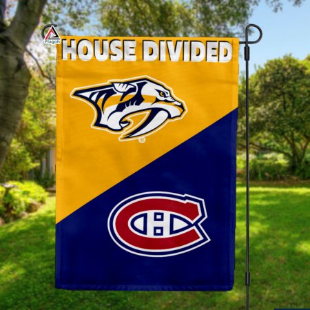 Predators vs Canadiens House Divided Flag, NHL House Divided Flag