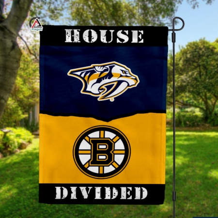 Predators vs Bruins House Divided Flag, NHL House Divided Flag