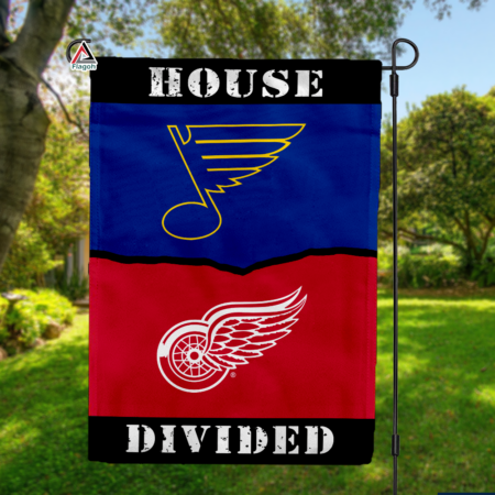 Blues vs Red Wings House Divided Flag, NHL House Divided Flag