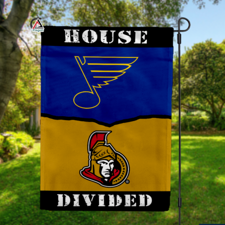 Blues vs Senators House Divided Flag, NHL House Divided Flag