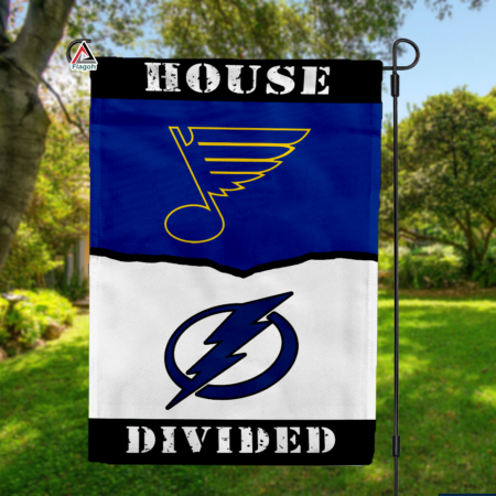 Blues vs Lightning House Divided Flag, NHL House Divided Flag