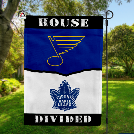 Blues vs Maple Leafs House Divided Flag, NHL House Divided Flag