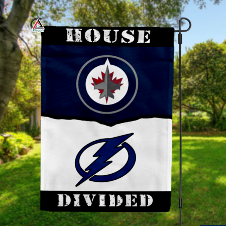 Jets vs Lightning House Divided Flag, NHL House Divided Flag