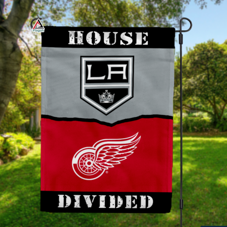 Kings vs Red Wings House Divided Flag, NHL House Divided Flag