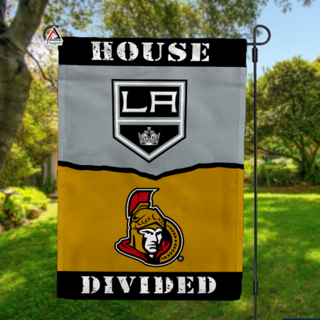 Kings vs Senators House Divided Flag, NHL House Divided Flag