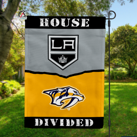 Kings vs Predators House Divided Flag, NHL House Divided Flag