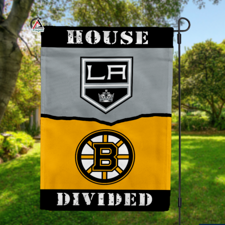 Kings vs Bruins House Divided Flag, NHL House Divided Flag