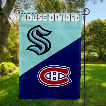 Kraken vs Canadiens House Divided Flag, NHL House Divided Flag