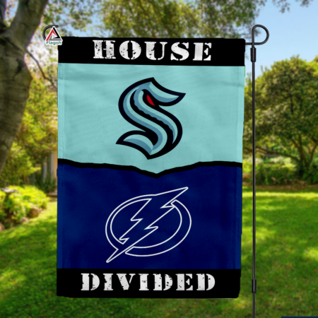 Kraken vs Lightning House Divided Flag, NHL House Divided Flag