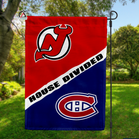 Devils vs Canadiens House Divided Flag, NHL House Divided Flag