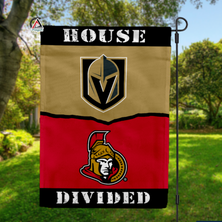 Golden Knights vs Senators House Divided Flag, NHL House Divided Flag