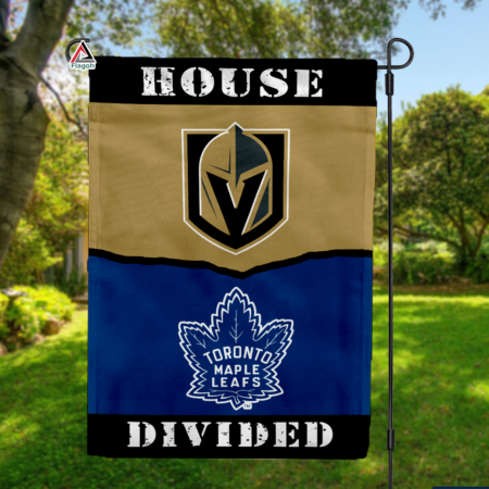 Golden Knights vs Maple Leafs House Divided Flag, NHL House Divided Flag