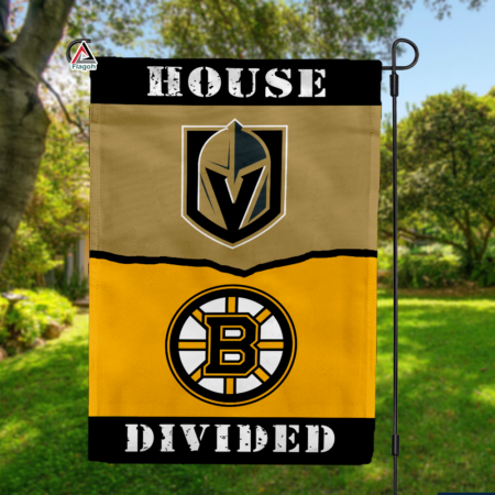 Golden Knights vs Bruins House Divided Flag, NHL House Divided Flag