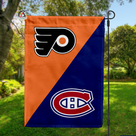 Flyers vs Canadiens House Divided Flag, NHL House Divided Flag