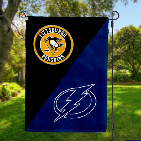 Penguins vs Lightning House Divided Flag, NHL House Divided Flag