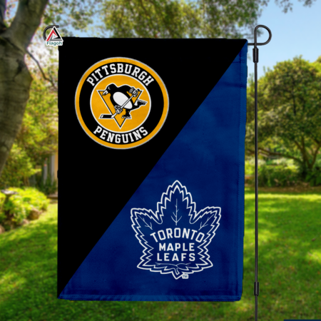 Penguins vs Maple Leafs House Divided Flag, NHL House Divided Flag