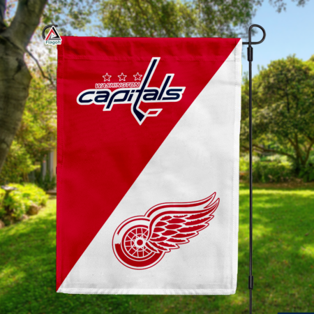 Capitals vs Red Wings House Divided Flag, NHL House Divided Flag