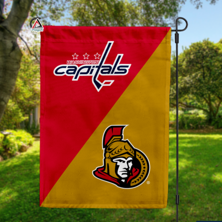 Capitals vs Senators House Divided Flag, NHL House Divided Flag