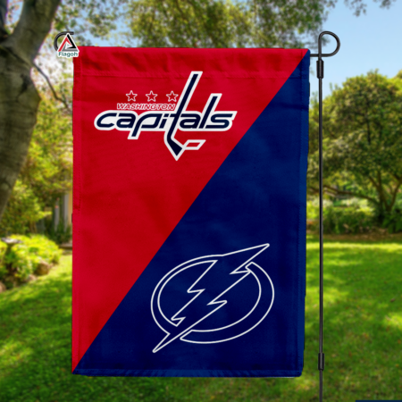 Capitals vs Lightning House Divided Flag, NHL House Divided Flag