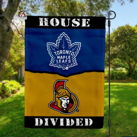 Maple Leafs vs Senators House Divided Flag, NHL House Divided Flag