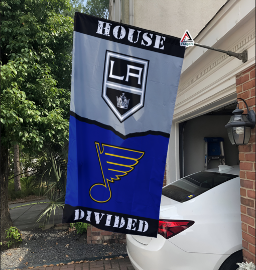 Kings vs Blues House Divided Flag, NHL House Divided Flag