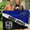 Los Angeles Kings vs St. Louis Blues House Divided Flag, NHL House Divided Flag