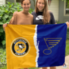 Pittsburgh Penguins vs St. Louis Blues House Divided Flag, NHL House Divided Flag