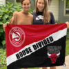 Atlanta Hawks vs Chicago Bulls House Divided Flag, NBA House Divided Flag