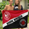 Atlanta Hawks vs Toronto Raptors House Divided Flag, NBA House Divided Flag