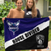 Charlotte Hornets vs Brooklyn Nets House Divided Flag, NBA House Divided Flag