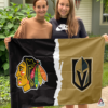 Chicago Blackhawks vs Vegas Golden Knights House Divided Flag, NHL House Divided Flag